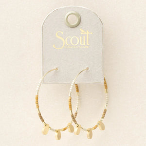 Scout Chromacolor Miyuki Large Hoop: Neutral Multi/Gold