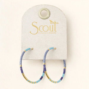 Scout Chromacolor Miyuki Small Hoop: Cobalt Multi/Gold
