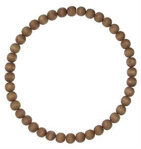 13" Wood Bead Wreath (Brown Stain)