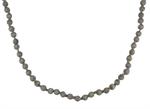 39" Medium Round Wood Bead Garland - Grey Wash