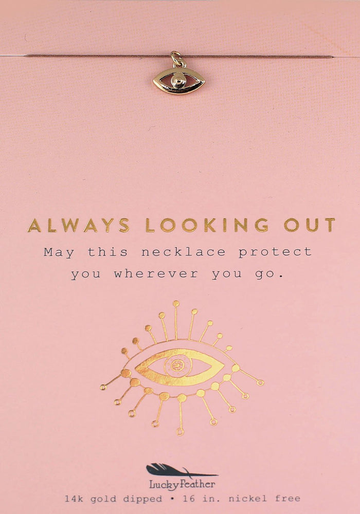 Always Looking Out - Gold Evil Eye Necklace