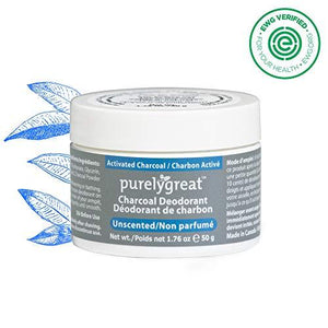 PurelyGreat Natural Unscented Cream Deodorant Charcoal