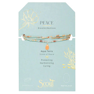 Scout Teardrop Stone Wrap: Aqua Terra/Sunstone/Silver