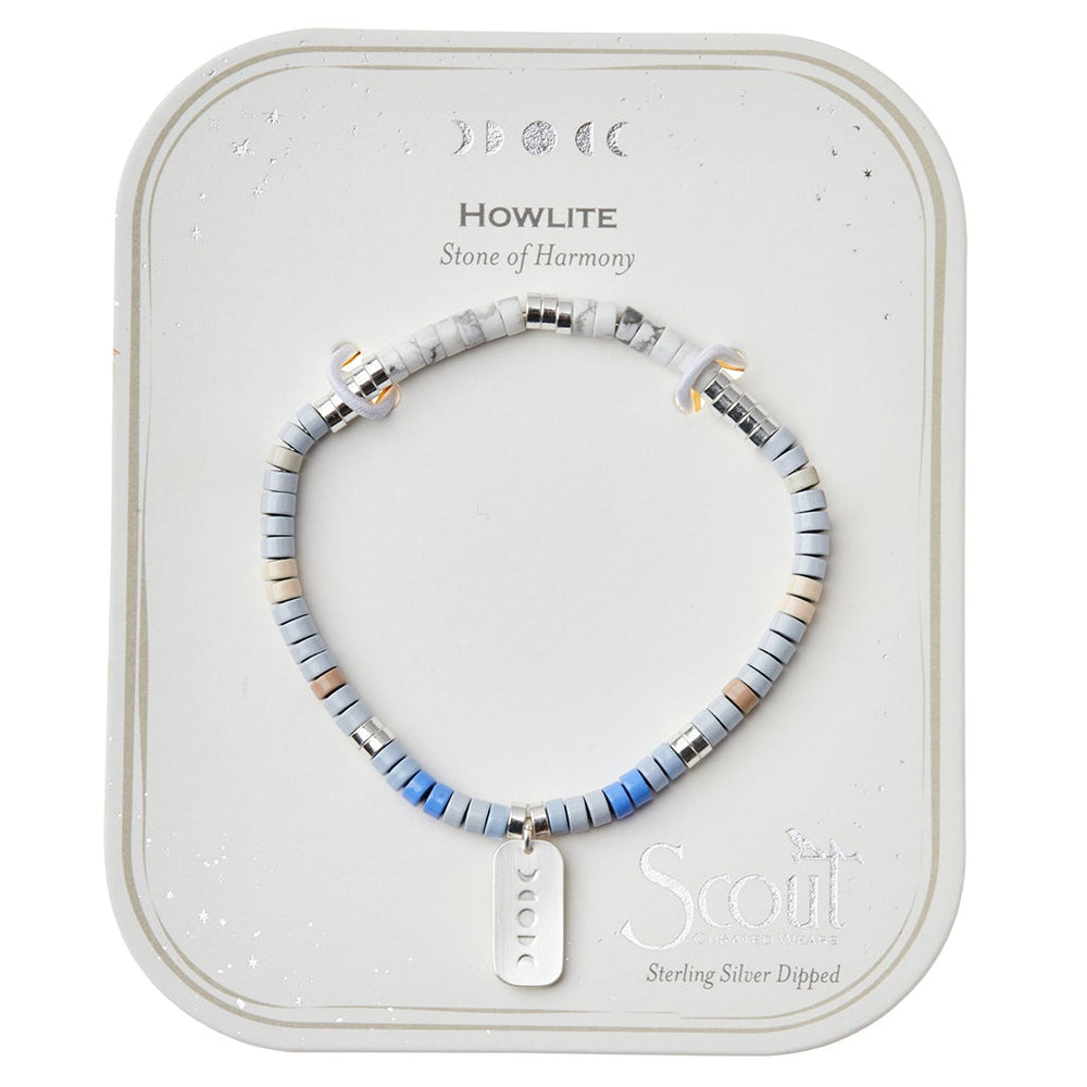 Scout Intention Charm Bracelet - Howlite/Silver