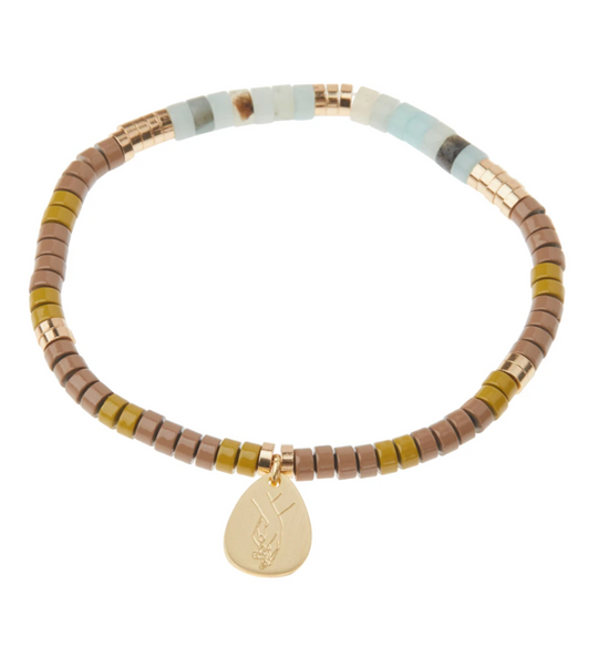 Scout Intention Charm Bracelet - Amazonite/Gold