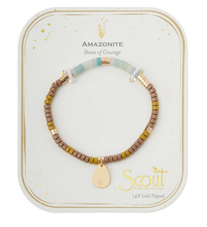 Scout Intention Charm Bracelet - Amazonite/Gold