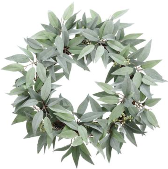 
            
                Load image into Gallery viewer, 22&amp;quot; Seed Eucalyptus Wreath Green Frosted- Florals and Foliage
            
        