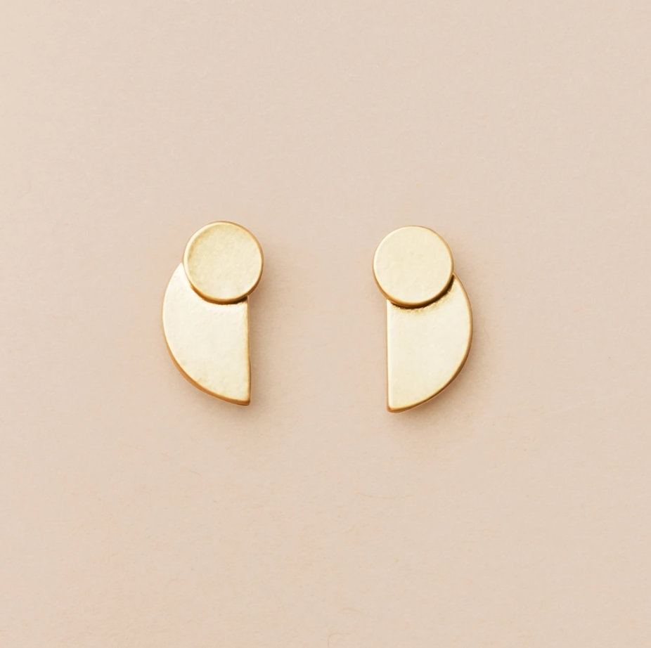 Refined Eclipse Stud/Gold Vermeil