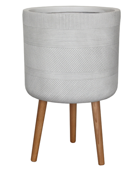 Midmod Cylinder Pot: Bone (Multiple Sizes)
