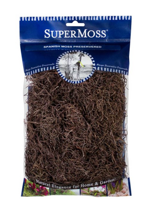Preserved Spanish Moss 120 cu.in. (Multiple Colours)