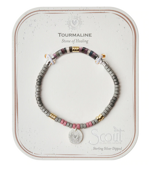 Scout Intention Charm Bracelet - Tourmaline/Silver