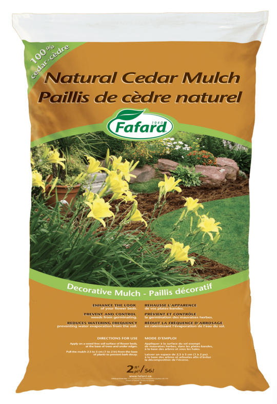 Fafard Natural Cedar Mulch - Natural 2cuft