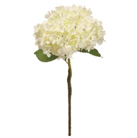 26" Hydrangea Spray (White) - Florals and Foliage