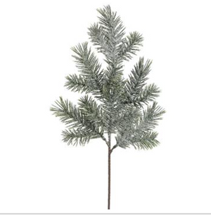 16" Iced Pine Spray GR/IC - Florals And Foliage