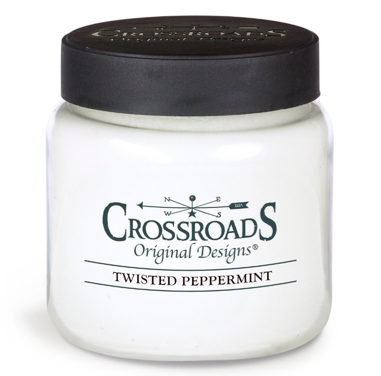 Crossroads Candles Winter: Twisted Peppermint (Multiple Sizes)
