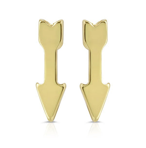 
            
                Load image into Gallery viewer, Positive Arrow Gold Earrings
            
        