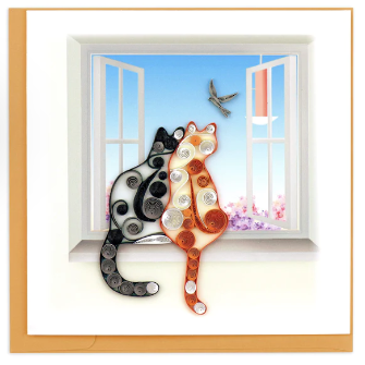 Quilling Card: Two Cats