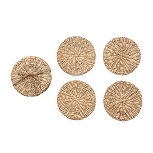 
            
                Load image into Gallery viewer, 4&amp;quot; Round Seagrass Coasters Set of 4
            
        
