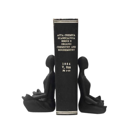 Cast Iron Yoga Figure Bookends Set