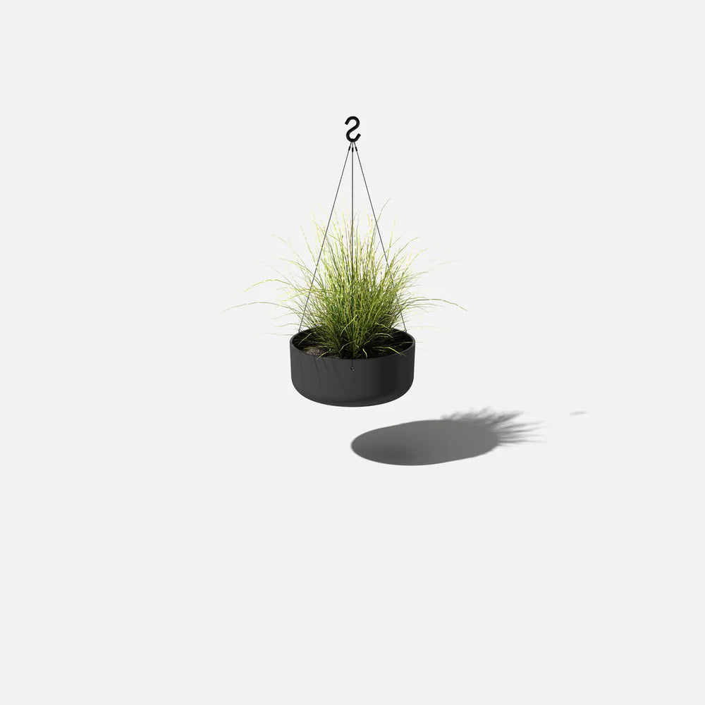 14" Hanging Kona Bowl Planter - Black