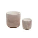 
            
                Load image into Gallery viewer, Alec Planter Cera Ribbed White Rust (Multiple Sizes)
            
        