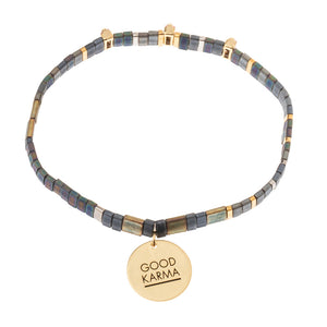 Scout Good Karma Miyuki Charm Bracelet | Good Karma: Oil Slick/Sparkle/Gold