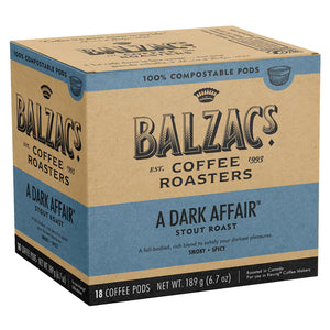 Balzac's A Dark Affair Compostable Coffee Pods
