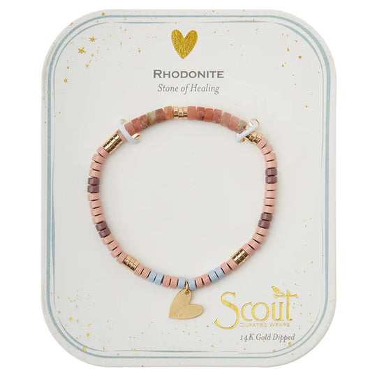 Scout Intention Charm Bracelet - Rhodonite/Gold