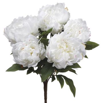 18" Peony Bush White - Florals and Foliage