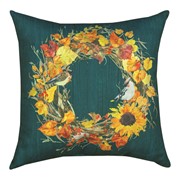
            
                Load image into Gallery viewer, Fall Wreaths Waxwings Climaweave Pillow
            
        
