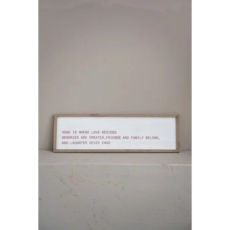 40"x12" Home Is Where Love Resides Wall Decor