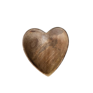 
            
                Load image into Gallery viewer, 4-1/2&amp;quot;L x 4&amp;quot;W Mango Wood Heart Shaped Dish
            
        