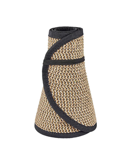 Signature Women's Ultra Braid Large Brim Visor ( with black trim )