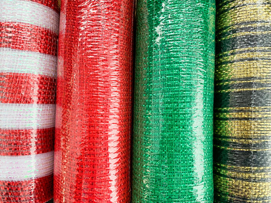 10"x10yds Holiday Metallic Mesh (Assorted)