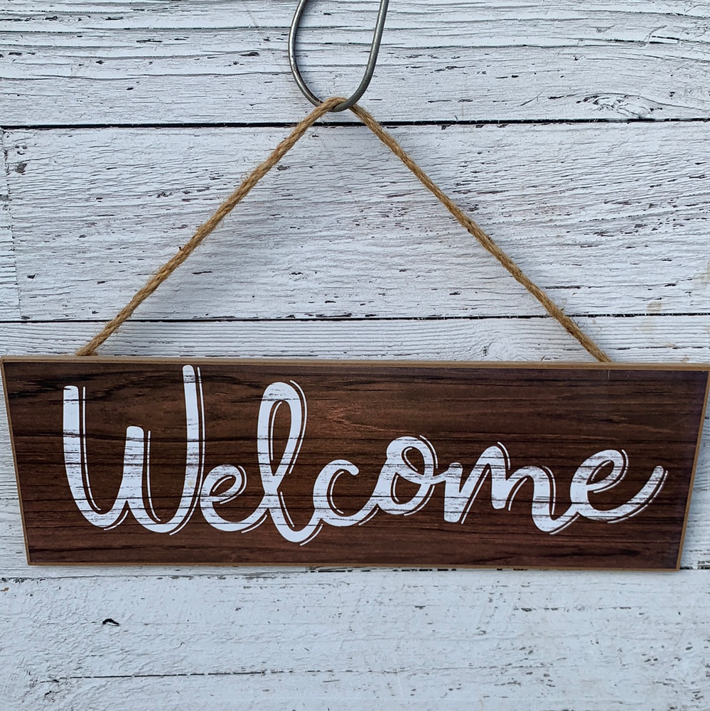 15"L X 5"H Welcome Sign - Everyday Clearance