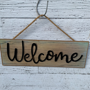 15"L X 5"H Welcome Sign - Everyday Clearance