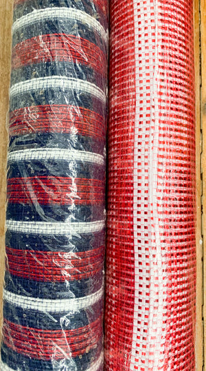 Holiday Striped Mesh- 21" x 10 yards