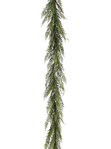 6' Cedar Twig Garland Green