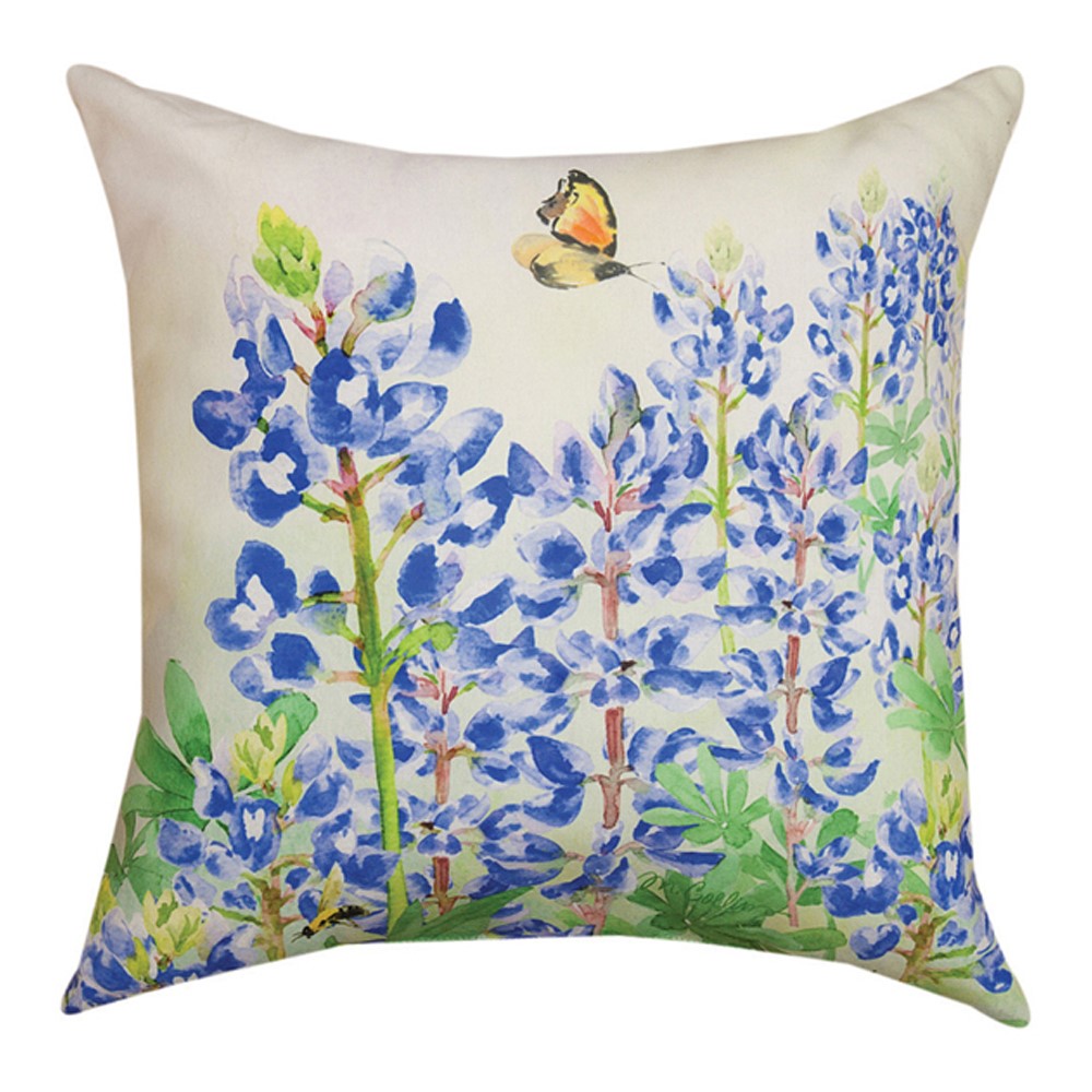 
            
                Load image into Gallery viewer, Bluebonets In Bloom Climaweave Pillow  18&amp;quot; x 18&amp;quot;
            
        