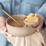 Stoneware Cracker & Soup Bowl - Cream