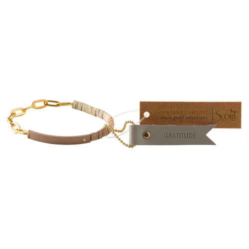 Good Karma Ombre Bracelet with Chain - Gratitude Fawn Gold