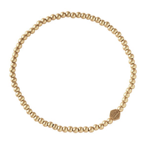 Mini Metal Stacking Bracelet - Ball Beads Gold
