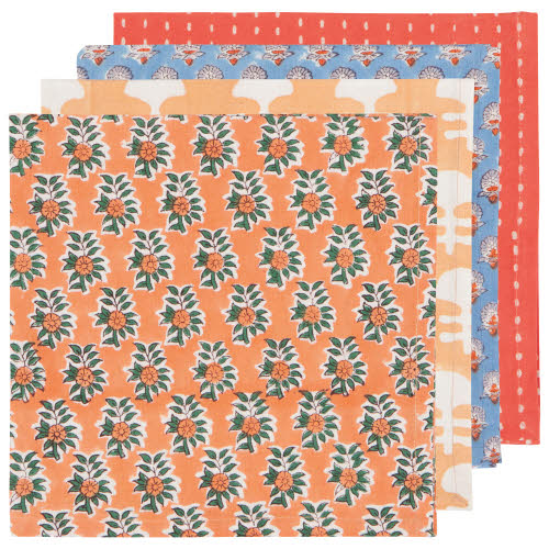 
            
                Load image into Gallery viewer, Block Print Napkins - Set of 4 (Assorted)
            
        
