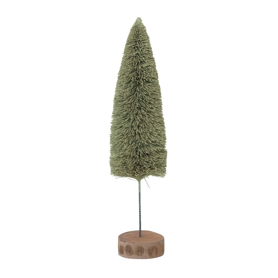 
            
                Load image into Gallery viewer, 2-1/2&amp;quot; Round x 10&amp;quot;H Sisal Bottle Brush Tree with Wood Base, Mint Color
            
        